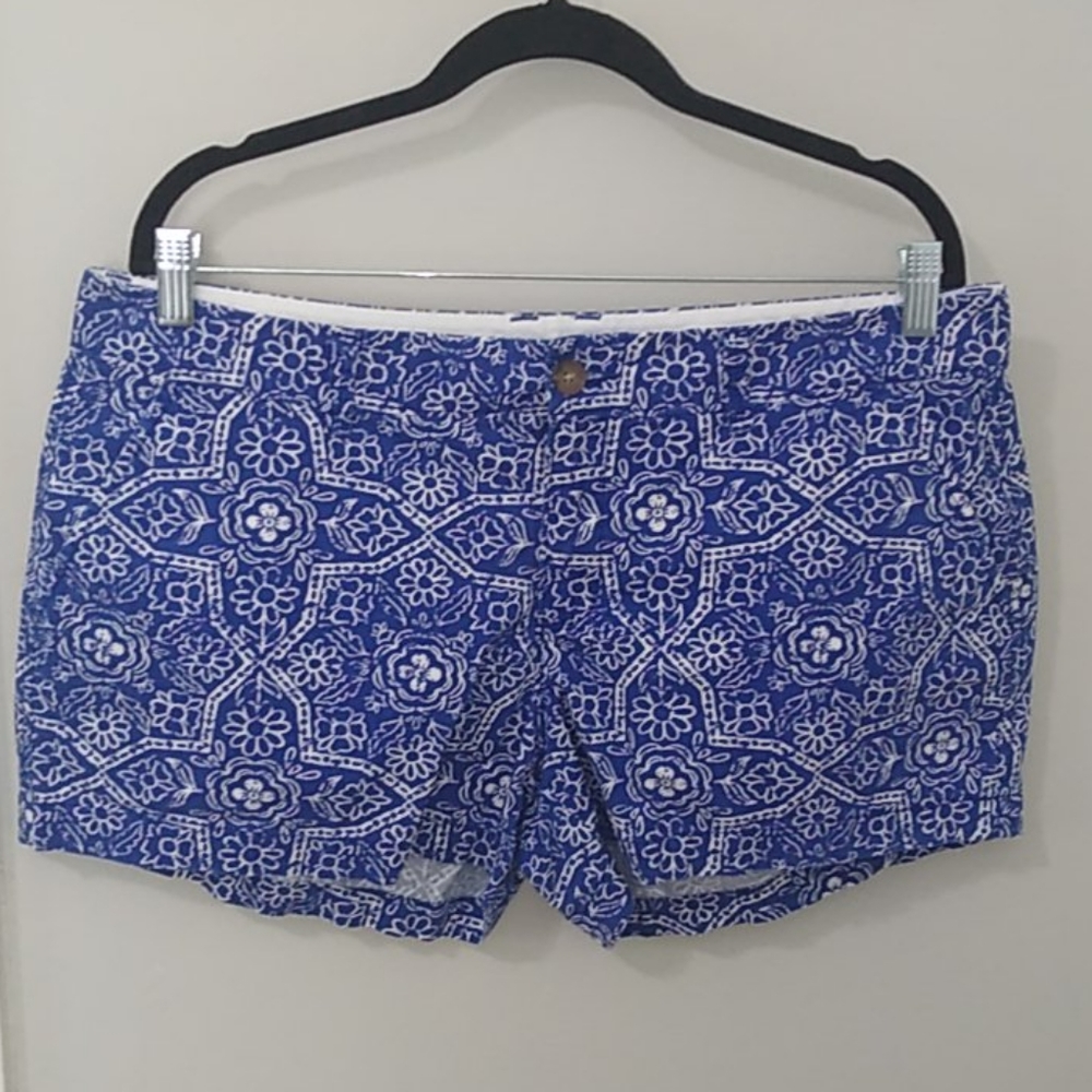 Old Navy Blue White Floral Shorts